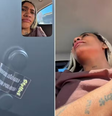 Jogadora afirmou que pediu para abrir a janela devido a um enjoo, mas o motorista negou por causa de uma película recém-aplicada nos vidros Foto: Reprodução