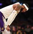 Carmelo Anthony em partida dos Lakers, em 2022 Foto: Sean M. Haffey/Getty Images