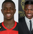 Antes e depois de Vini Jr.  Foto: Reprodução 