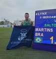Anderson Fell venceu a prova de salto em altura no Ibero-Americano de Atletismo em Lima, no Peru  Foto: Arquivo Pessoal