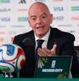 Gianni Infantino, presidente da Fifa, em coletiva nesta quarta-feira na Cidade do México (Photo by Carl Recine/Getty Images)  Foto: Jogada10