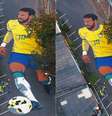 Neymar virou pintura gigante em rua de Novo Hamburgo (RS)  Foto: Reprodução/tudodecima_/Instagram