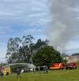 Avião caiu em Marília (SP) e matou duas pessoas  Foto: Divulgação/Corpo de Bombeiros