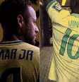 Neymar e Vini adotam grafias diferentes  Foto: Reprodução/X/CBF