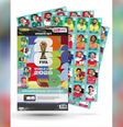 Com Neymar e outros brasileiros, Panini lança kit de atualização para álbum da Copa com 120 figurinhas  Foto: Divulgação/Panini