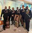 RD Congo chega aos EUA para Copa com ternos estilizados com estampa de pele de leopardo  Foto: @blocleopards via Instagram / Estadão