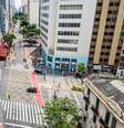 Projeto prevê quatro painéis de LED com dimensões que vão de 300 m² a 1.000 m² na esquina das avenidas Ipiranga e São João, no centro de São Paulo  Foto: Prefeitura SP/Divulgação / Estadão