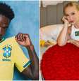 Vini Jr. é cobrado por torcedores para fazer gol para Virginia no primeiro jogo do Brasil Foto: Reprodução/Instagram