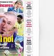 Itália fora da Copa do Mundo faz jornal italiano torcer pelo Brasil: ‘Carlo, você representa todos nós’  Foto: Reprodução/Corriere dello Sport