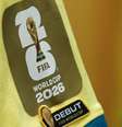 Patch dourado da Copa do Mundo de 2026, utilizado exclusivamente pelas seleções campeãs mundiais, na manga do uniforme da Seleção Brasileira.  Foto: Reprodução