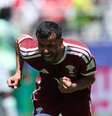 Boualem Khoukhi comemora após marcar o primeiro gol do Catar na Copa.  Foto: Emilee Chinn/Getty Images