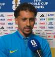 Marquinhos em entrevista momentos antes de estrear na Copa  Foto: Reprodução