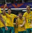 Seleção brasileira de vôlei comemora ponta na Liga das Nações. Foto: Divulgação/CBV / Estadão
