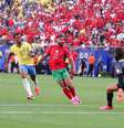 Saibari abriu o placar em bonito gol para o Marrocos contra o Brasil  Foto: Marc Atkins/Getty Images