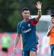 Cristiano Ronaldo em treino de Portugal  Foto: Megan Briggs/Getty Images