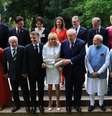Líderes do G7 e de países convidados posam para foto em Évian-les-Bains  Foto: ANSA / Ansa - Brasil