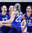 Atletas de vôlei dos Estados Unidos durante partida contra a França Foto: Reprodução/Instagram:@usavolleyball