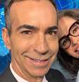 Os âncoras do 'Jornal Nacional', César Tralli e Renata Vasconcellos: a Globo ainda é a emissora preferida por quem busca notícias  Foto: Reprodução