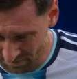 Messi foi às lágrimas após marcar o primeiro gol  Foto: Reprodução/Cazé TV