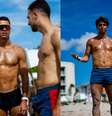 Os jogadores de Portugal aproveitaram o último final de semana para curtir uma praia  Foto: Reprodução/Instagram