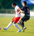 Mateus Macena, jogador do time sub-17 do Red Bull Bragantino. Foto: Fernando Roberto/Red Bull Bragantino / Esporte News Mundo