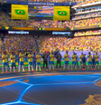 Seleção Brasileira durante o hino nacional no primeiro jogo da Copa do Mundo 2026  Foto: Reprodução/Youtube
