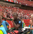 Koné fraturou tíbia e fíbula em lance na Copa do Mundo  Foto: Reprodução/YouTube/CazéTV