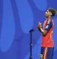 Lamine Yamal, da Espanha, comemora após marcar o primeiro gol de sua equipe durante a partida entre Espanha e Arábia Saudita pela Copa do Mundo  Foto: Jose Breton/Pics Action/NurPhoto via Getty Images