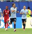 Uruguai comemora gol contra Cabo Verde  Foto: Michael Regan - FIFA/FIFA via Getty Images