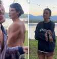 João Lucas, Shawn Mendes e Bruna Marquezine em festa de aniversário  Foto: Reprodução | Instagram