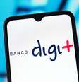 Nesta fotoilustração, o logotipo do Banco Digimais aparece exibido na tela de um smartphone.  Foto: LightRocket via Getty Images / BBC News Brasil