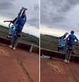 Maria Eduarda Rodrigues de Freitas morreu após ser lançada sem cordas em um salto de rope jump.  Foto: Reprodução/X / Estadão
