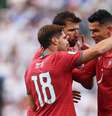 Cristiano Ronaldo marca o primeiro gol de Portugal contra o Uzbequistão  Foto: Maja Hitij - FIFA/FIFA via Getty Images