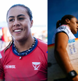 Francesa Tya Zebrowski pode se tornar a atleta mais jovem a conquistar uma etapa da elite do surfe no Brasil Foto: Thiago Diz/ WSL Divulgação