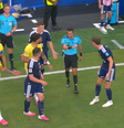 O árbitro César Palazuelos anulou o segundo gol de Vinícius Jr contra a Escócia  Foto: Reprodução/YouTube/CazéTV