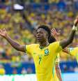 Vini Jr. comemora gol pela Seleção Brasileira  Foto: GILSON MELO / Agência F8/Estadão Conteúdo