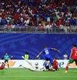 Lenny Joseph faz golaço de letra contra Marrocos na Copa do Mundo.  Foto: Joosep Martinson/ Getty Images