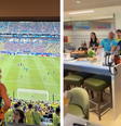 Veja o camarote de onde Virginia assistiu ao jogo  Foto: Reprodução