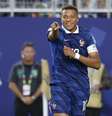 Mbappé (França) celebrando seu gol contra o Iraque, no dia 22.06.2026.   Foto: Independent Photo/Alamy