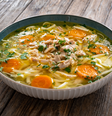 Sopa proteica de frango com macarrão e legumes Foto: Jacek Chabraszewski | Shutterstock / Portal EdiCase