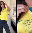 Bruna Biancardi usa camisa da Seleção com declaração de Neymar  Foto: Reprodução/Instagram