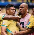 Brasil comemora gol contra o Japão  Foto: MARCELO MACHADO DE MELO / FOTOARENA/ESTADÃO CONTEÚDO