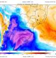 Frente fria deve provocar queda das temperaturas em diferentes partes do Brasil no final da semana. Foto: MetSul/Reprodução / Estadão