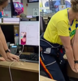 Até o SAMU chegar ao local da ocorrência, médica socorrista seguiu em chamada de vídeo prestando ajuda à distância para pessoas que estavam junto com o torcedor que passava mal  Foto: Reprodução/Instagram/@dranagylladelarocha