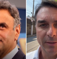 Aécio Neves e Flávio Bolsonaro aparecem como os políticos com maior rejeição em nova pesquisa do Atlas/Bloomberg  Foto: Reprodução/Instagram/@aecionevesoficial/@flaviobolsonaro