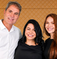 Na foto, Márcio Poncio, Simone Poncio e Sarah Poncio  Foto: Reprodução/Facebook/Márcio Poncio