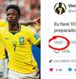 Post foi feito por Vini Jr logo após o jogador perder a Bola de Ouro para Rodri, em 2024  Foto: Reprodução/Redes sociais/@vinijr