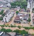 A frente fria que atua sobre Santa Catarina mantém o tempo instável e provoca temporais em parte do estado  Foto: Cordec / Santa Catarina / Perfil Brasil