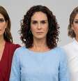 Andréia Sadi, Malu Gaspar e Daniela Lima: ser jornalista exige ter coragem dobrada  Foto: Fotos unidas por IA a partir de imagens captadas da TV