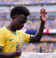 Vinícius Júnior após eliminação do Brasil para a Noruega  Foto: Jose Breton/Pics Action/NurPhoto via Getty Images